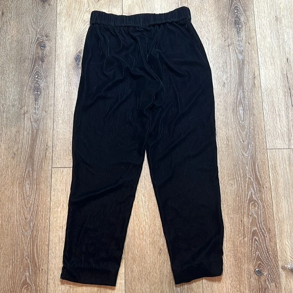 J. Crew Black Velvet Easy Pull On Trouser Size 00